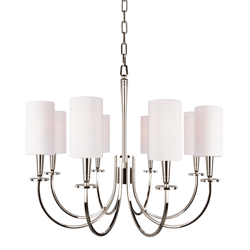 Mason Chandelier 22" - Polished Nickel