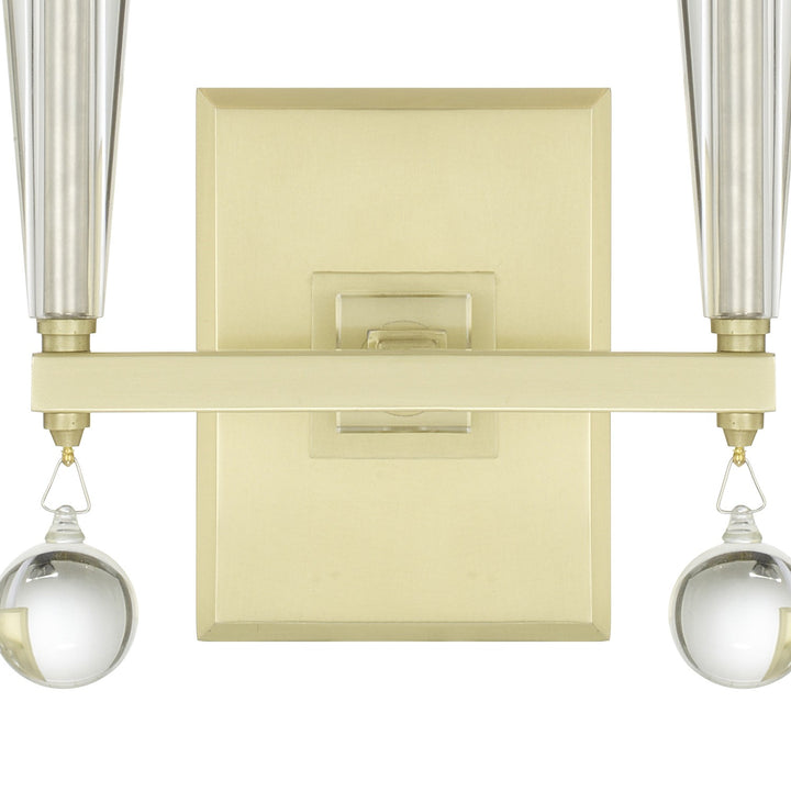 Crystorama Paxton 2 Light Aged Brass Sconce