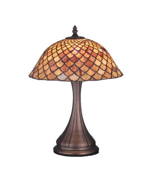 16.5"H Tiffany Fishscale Accent Lamp