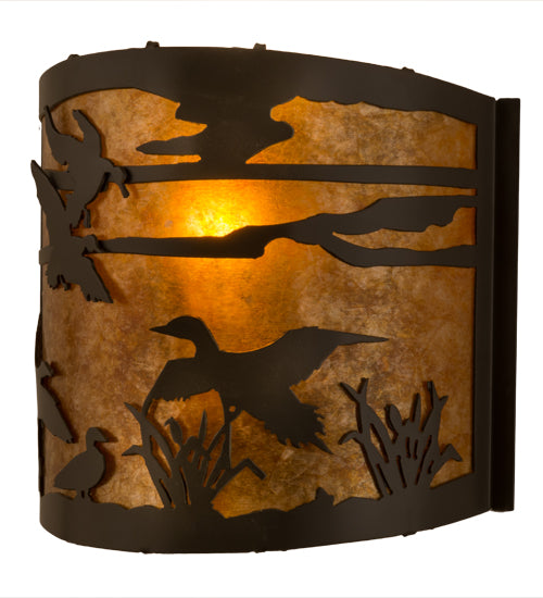 12"W Ducks In Flight Wall Sconce