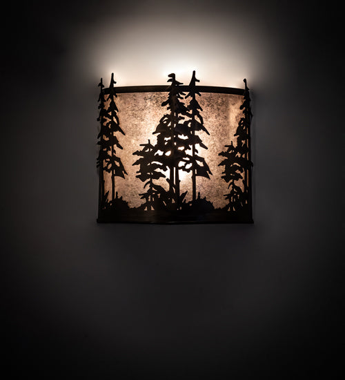 12" Wide Tall Pines Wall Sconce