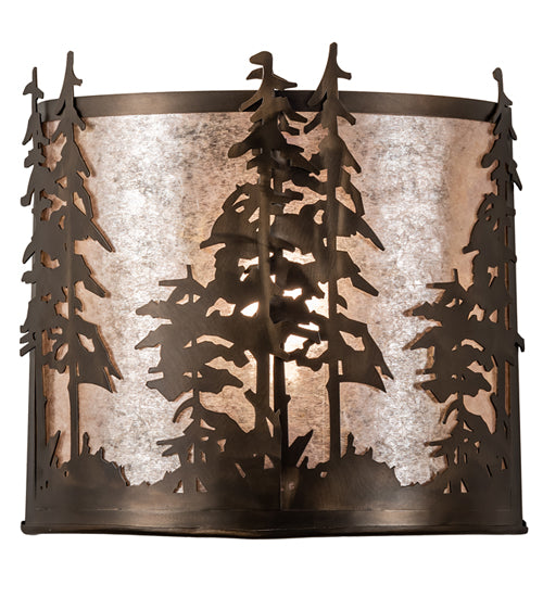 12" Wide Tall Pines Wall Sconce