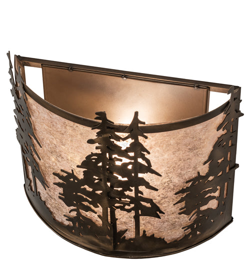 12" Wide Tall Pines Wall Sconce