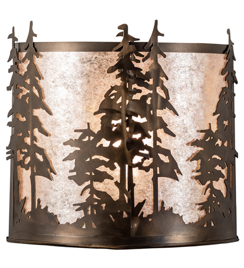 12" Wide Tall Pines Wall Sconce