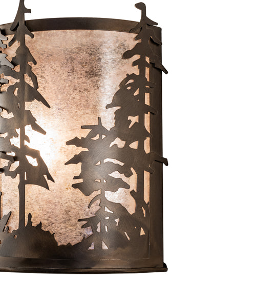 12" Wide Tall Pines Wall Sconce