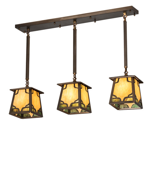 37" Long Kirkpatrick 3 Light Island Pendant