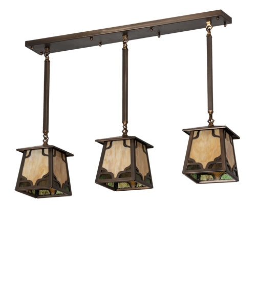 37" Long Kirkpatrick 3 Light Island Pendant