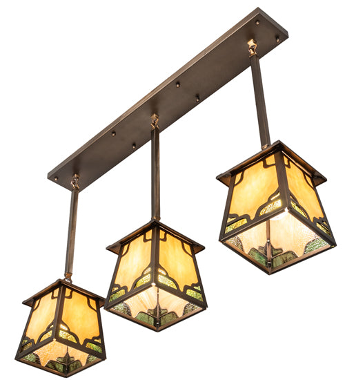 37" Long Kirkpatrick 3 Light Island Pendant