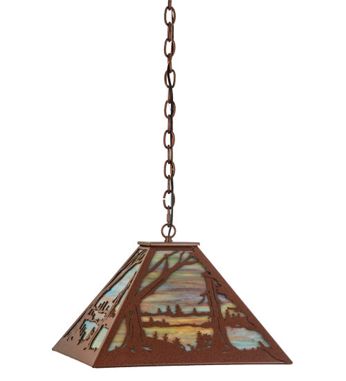 17.5"Sq Quiet Pond Pendant