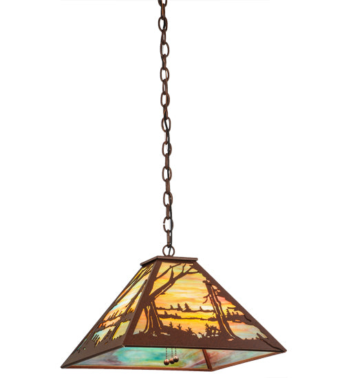 17.5"Sq Quiet Pond Pendant