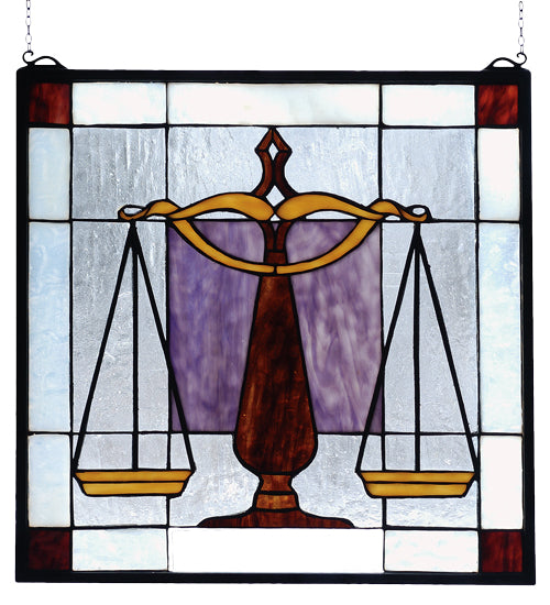 18"W X 18"H Judicial Stained Glass Window