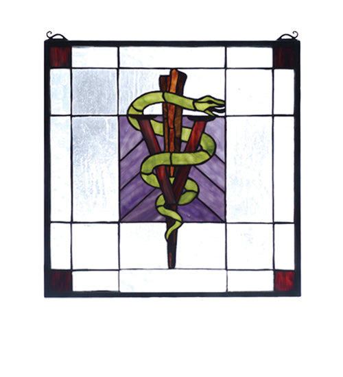 18"W X 18"H Veterinary Stained Glass Window