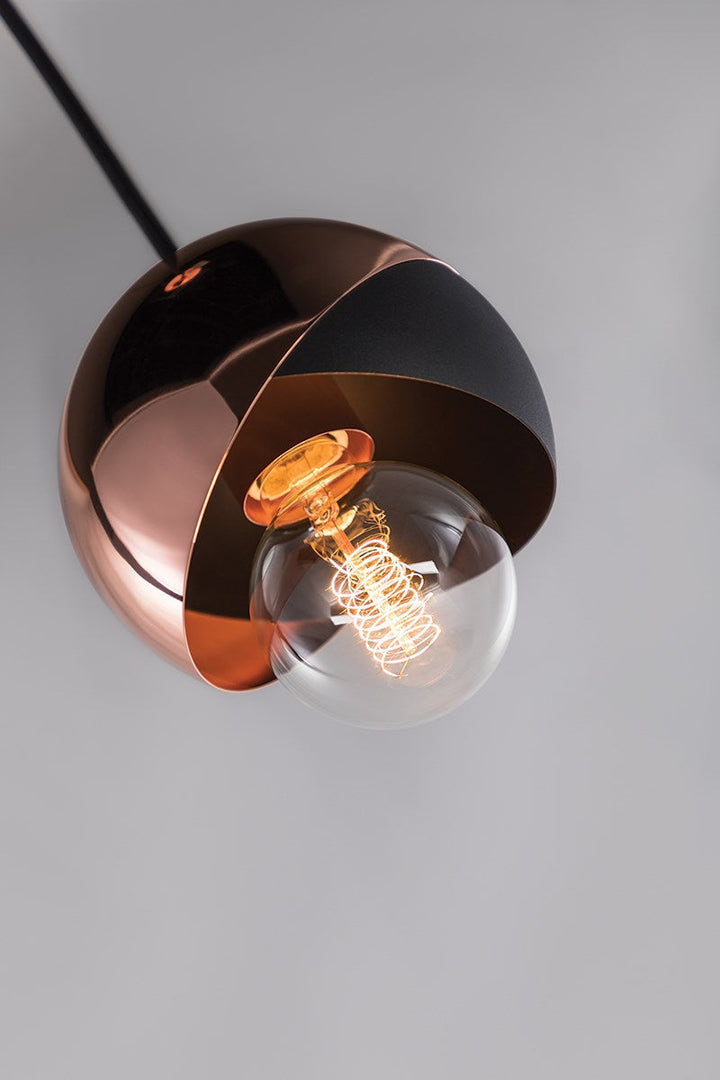 Emma Wall Sconce - Polished Copper/Dusk Black