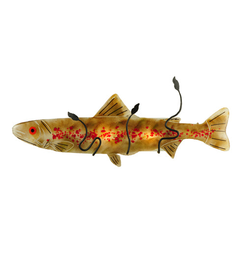 29"W Metro Fusion Brown Trout Wall Sconce