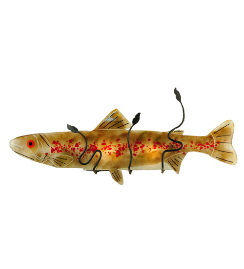 29"W Metro Fusion Brown Trout Wall Sconce