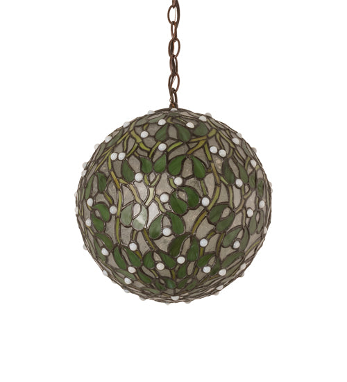 12" Wide Mistletoe Ball Pendant