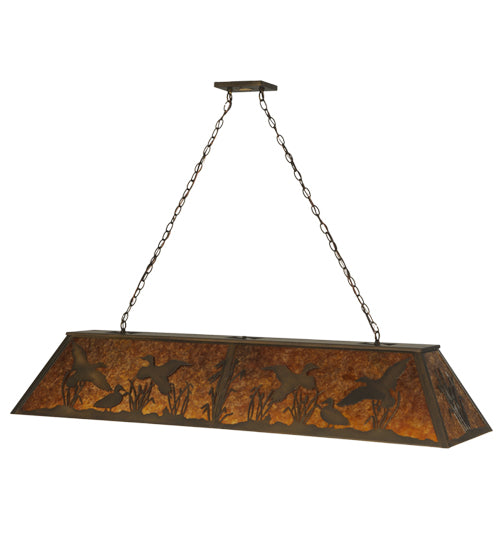 61"L Ducks In Flight Oblong Pendant