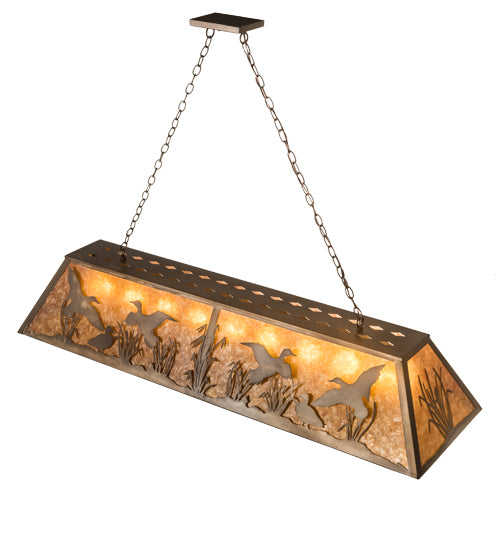 61"L Ducks In Flight Oblong Pendant