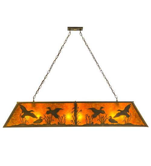 61"L Ducks In Flight Oblong Pendant