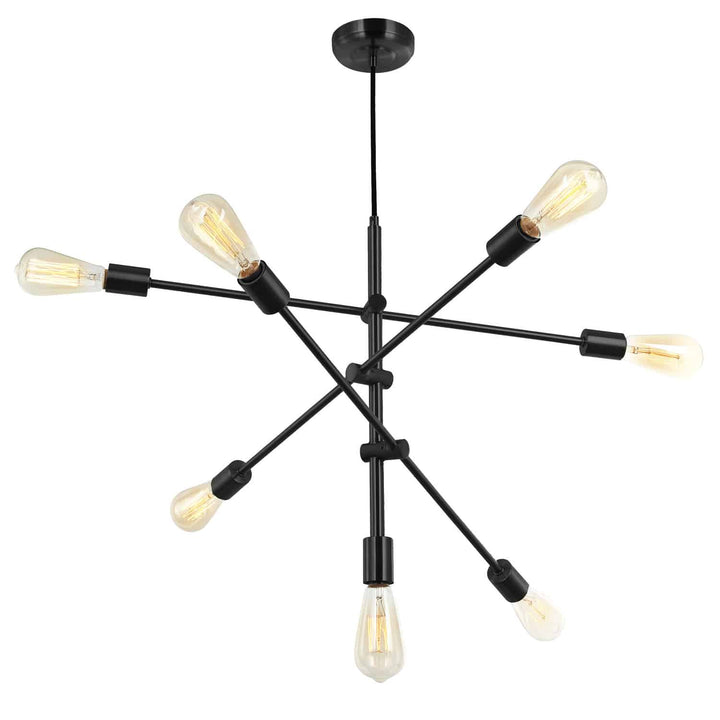 Dainolite 7 Light Incandescent Adjustable Pendant Aged Brass Finish