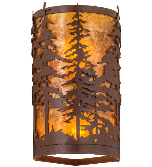 6"W Tall Pines Corner Wall Sconce