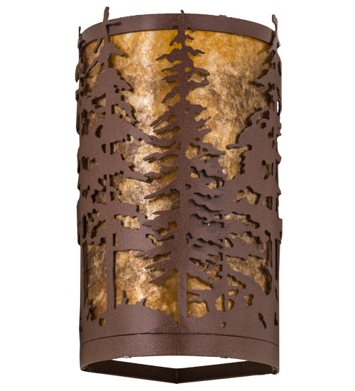 6"W Tall Pines Corner Wall Sconce