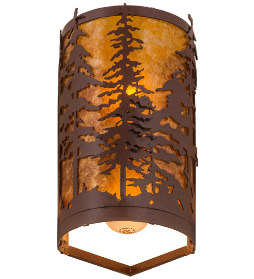 6"W Tall Pines Corner Wall Sconce