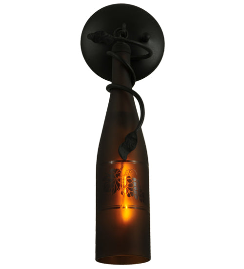 5" Wide Tuscan Vineyard Wine Bottle Wall Sconce