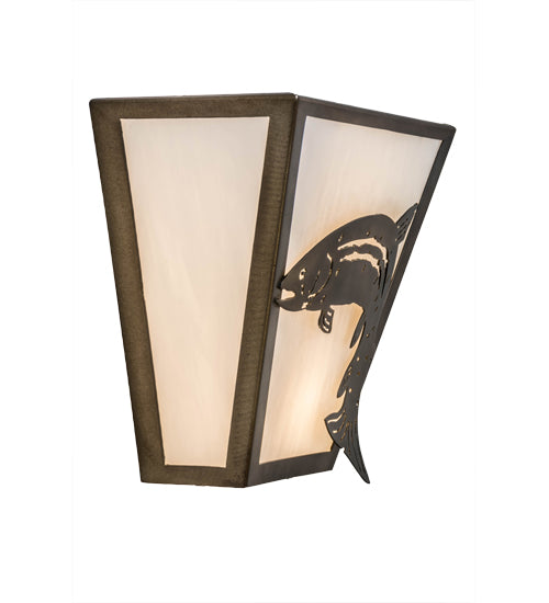 13"W Leaping Trout Wall Sconce