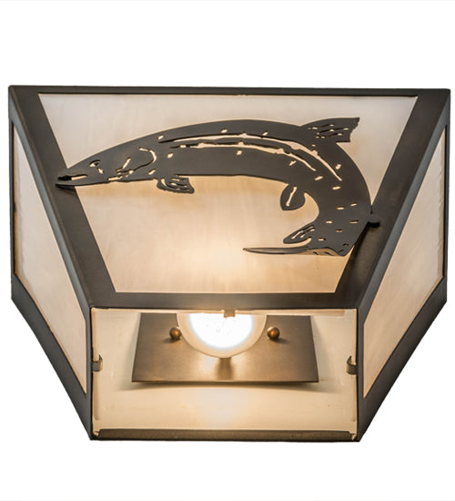 13"W Leaping Trout Wall Sconce