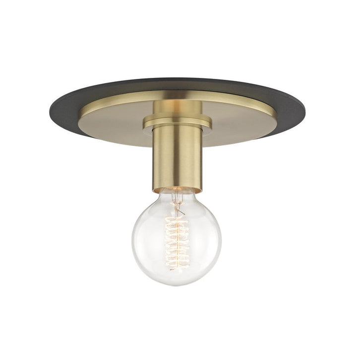 Milo Flush Mount 6" - Aged Brass/Dusk Black