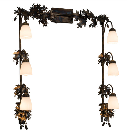 36"W X 40"H Oak Leaf & Acorn 6 Lt Vanity Light