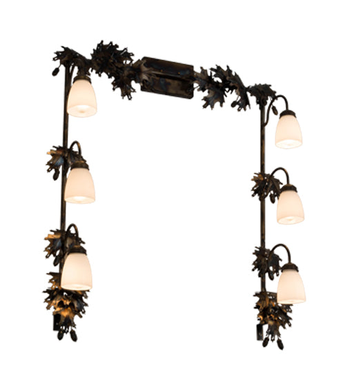 36"W X 40"H Oak Leaf & Acorn 6 Lt Vanity Light