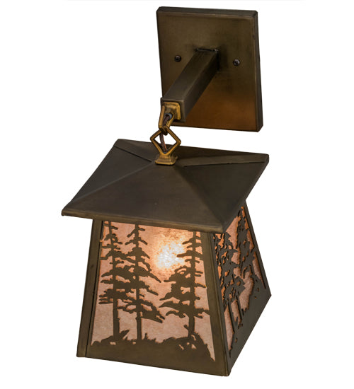 7"W Tall Pines Hanging Wall Sconce