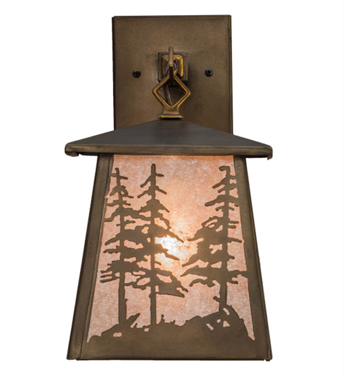 7"W Tall Pines Hanging Wall Sconce