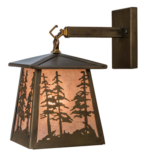 7"W Tall Pines Hanging Wall Sconce