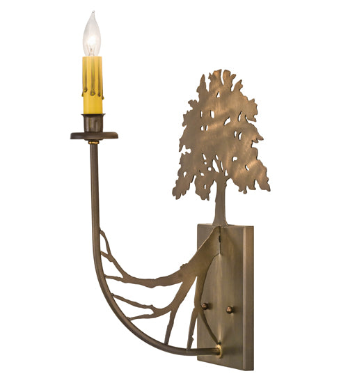 10" Wide Oak Tree Wall Sconce