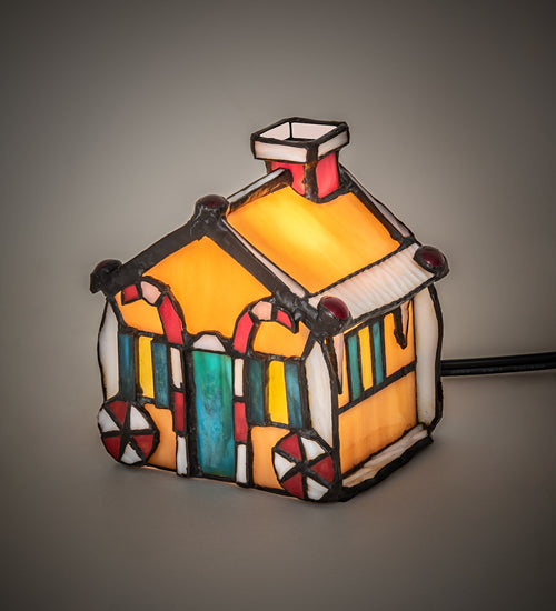 4.5" High Gingerbread House Accent Lamp