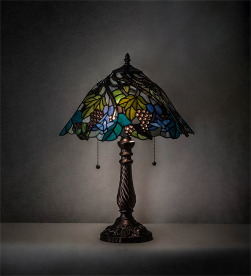 22" High Spiral Grape Table Lamp