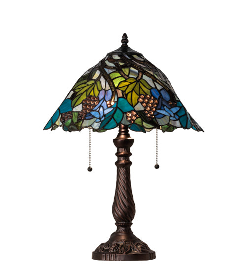 22" High Spiral Grape Table Lamp