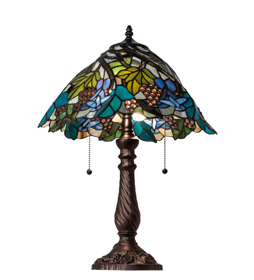 22" High Spiral Grape Table Lamp