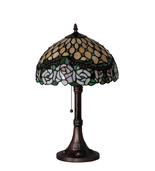 19" High Jeweled Rose Table Lamp