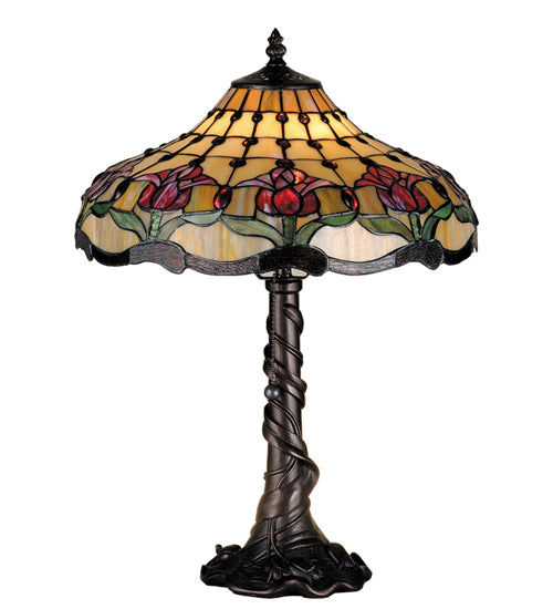 19.5"H Colonial Tulip Table Lamp