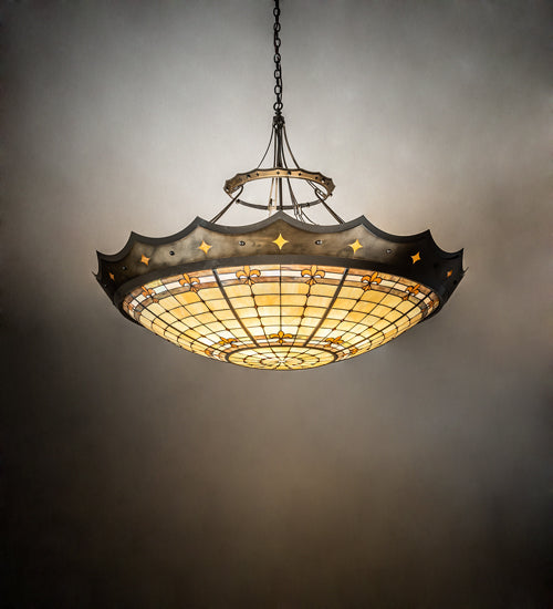 57" Wide Fleur-De-Lite Inverted Pendant