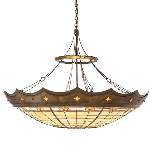 57" Wide Fleur-De-Lite Inverted Pendant