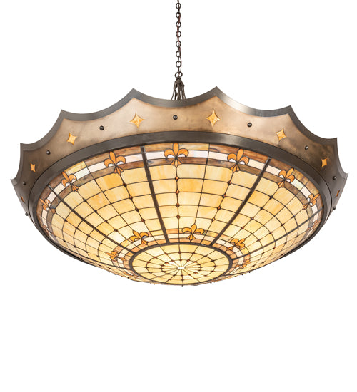 57" Wide Fleur-De-Lite Inverted Pendant