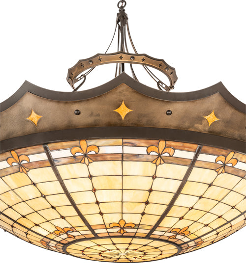 57" Wide Fleur-De-Lite Inverted Pendant