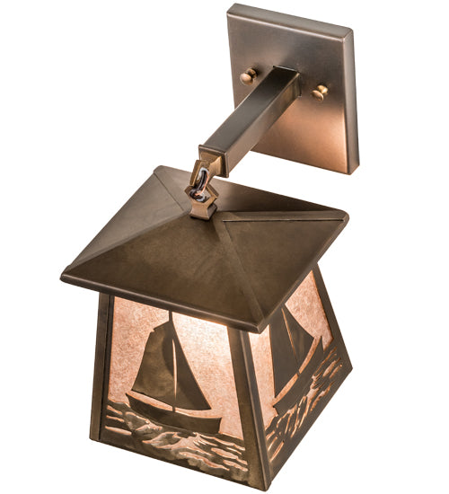 7" Wide Sailboat Hanging Wall Sconce