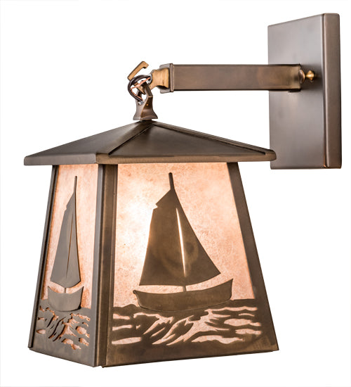 7" Wide Sailboat Hanging Wall Sconce