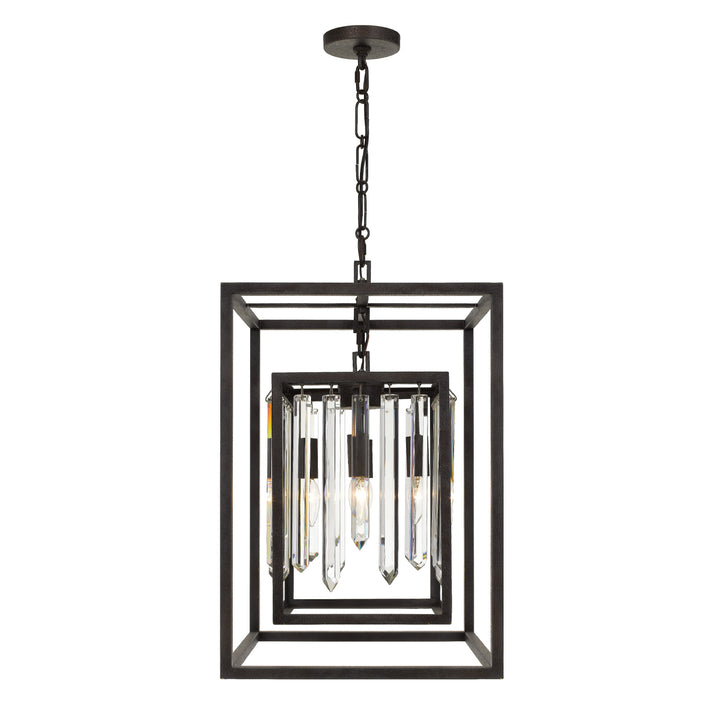 Crystorama Hollis 4 Light Forged Bronze Mini Chandelier